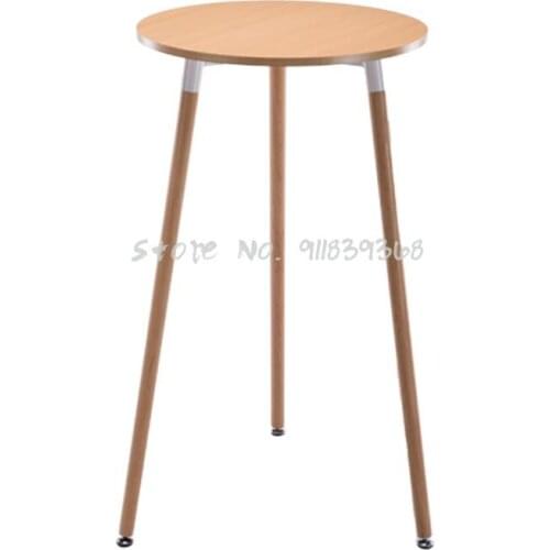 Solid Wood Small Bar Table Family Table And Chair Set Northern Europe Simple Modern Bar Coffee High Foot Round Table And Chair C