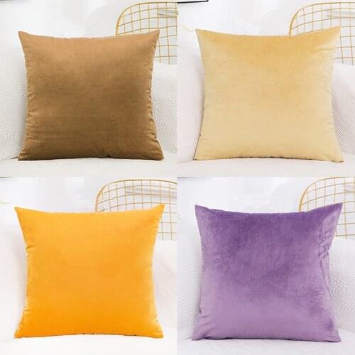 Solid Velvet Pillow Cushion Cover Home Decorative 40*40//50*50/60*60cm Pillow Cover Pillowcase Luxury Sofa Throw Pillows Cover