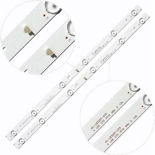 100% New LED Backlight strip For Toshiba 32L1500C strip 4C-LB320T-HR4 32HR332M06A0 V5 screen LVW320CSDX 1pcs=6led 524mm