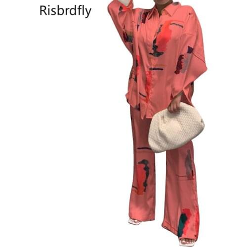 2021 New Arrival Summer Sexy African Women Printing Polyester Two Pieces Sets Top and Pant African Clothing