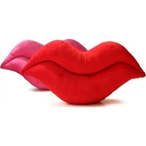 30cm 50cm 60cm Creative Pink Red Lips Plush Cushion Home Decoration Sexy Lip Cushions Sofa Throw Pillows Lovers Valentine Gifts