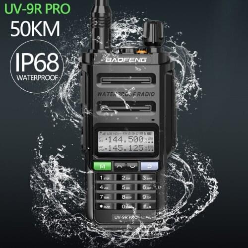 Original Baofeng UV-9R PRO Upgraded Dual Band Waterproof High Power Walkie Talkie Communications Amateur Vhf Uhf CB Ham Radio