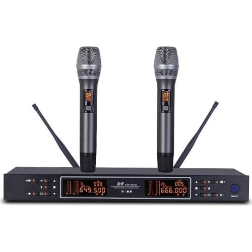 Bolymic Professional Microphones UHF KTV Party Mic System dual Handheld Wireless Karaoke Microphone For home karaoke,school,meet