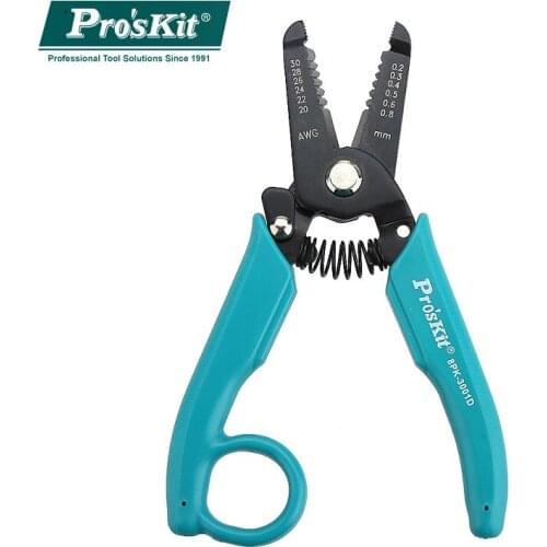 ProsKit 8PK-3001D/ 8PK-3002D 7-in-1 Professional Precise Electronic Stripper Hanging Ring Electrical Cutting Pliers Multi Tool