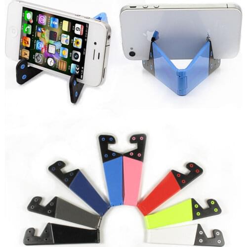 For Smartphone & Tablet Samsung Adjustable Support Phone Holder V-Shaped Universal Foldable Mobile Cell Phone Stand Holder