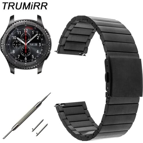 22mm Quick Release Stainless Steel Watch Band for Samsung Gear S3 Classic / Frontier Garmin Fenix Chronos Wrist Strap Bracelet