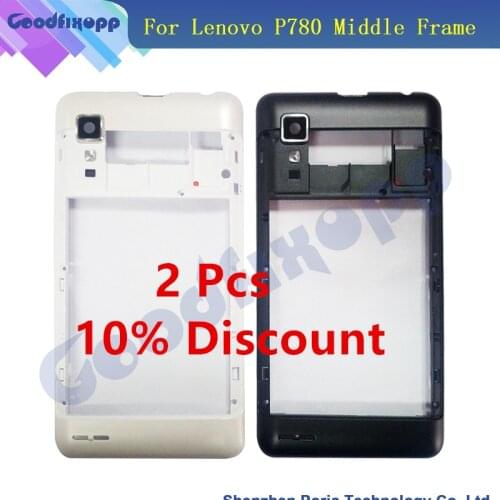 Middle Frame For Lenovo P780 Housing Plate LCD Panel Middle Frame Bezel For Lenovo P780 Housing With Camera Glass Lens