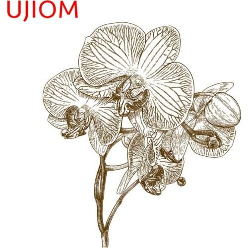 UJIOM Orchid Mural Art Decals Poster Childrens Bedroom Decor Wall Stickers Home Decoration Living Room Decor Wallpaper
