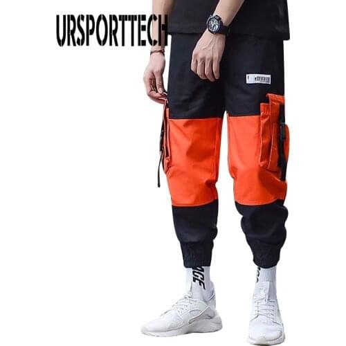 Streetwear Cargo Pants Mens Loose Joggers Pants Spring Autumn Hip Hop Casual Trousers Korean Style Harem Cargo Pants Sport Wear