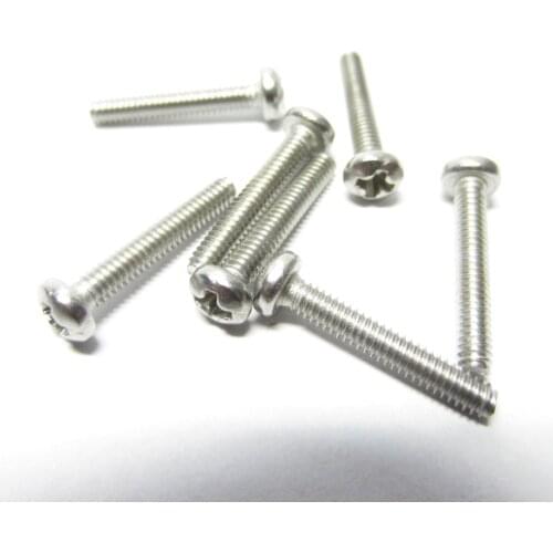 50pcs Stainless steel round head phillipe screws M2 M2.5 M3 M4 M5 Round head bolts mushroom head bolt