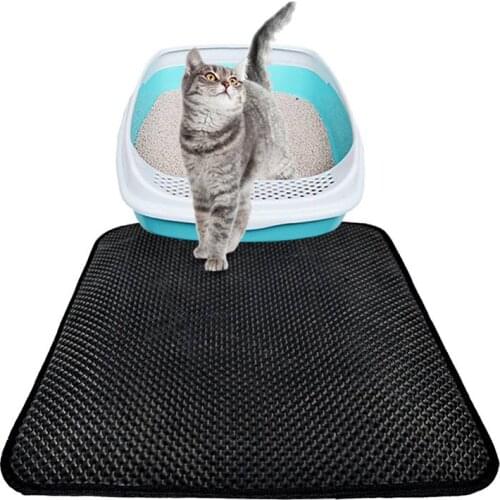 Waterproof Pet Cat Litter Mat EVA Double Layer Cat Litter Trapping Pet Litter Cat Mat Clean Pad Products For Cats Accessories #4