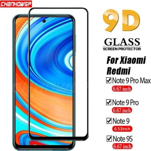 Full Cover Tempered Glass For Xiaomi Redmi Note 9 Pro Screen Protector on For Xiaomi Redmi Note 9s 9 Pro Max Note9 Glass Film