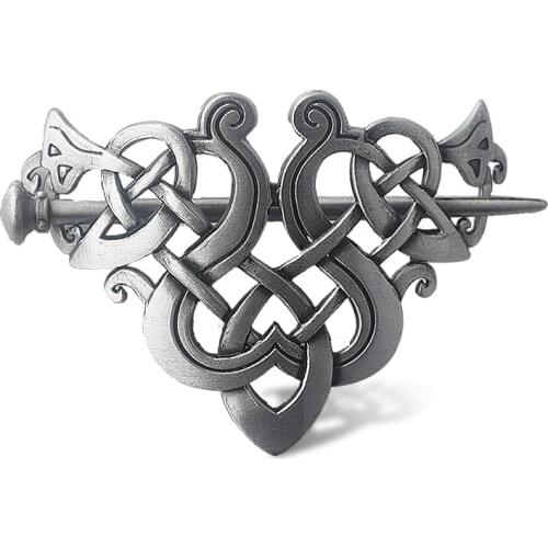 Viking Hair Hairpins Jewelry Large Celtics Knots Crown Vintage Style Nordic Mythology Hair Clip Wedding Hair Accessories Gift