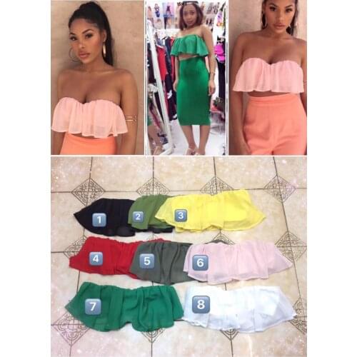 2019 New strapless Black pink white backless lace Top Quality bandage tops sleeveless woman crop top party tanks tops