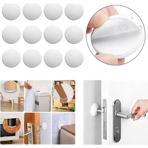 12Pcs Door Stopper Self Adhesive Anti Collision Handle Guard Rubber Bumper Shockproof Cabinet Drawer Door Knob Stopper Pad