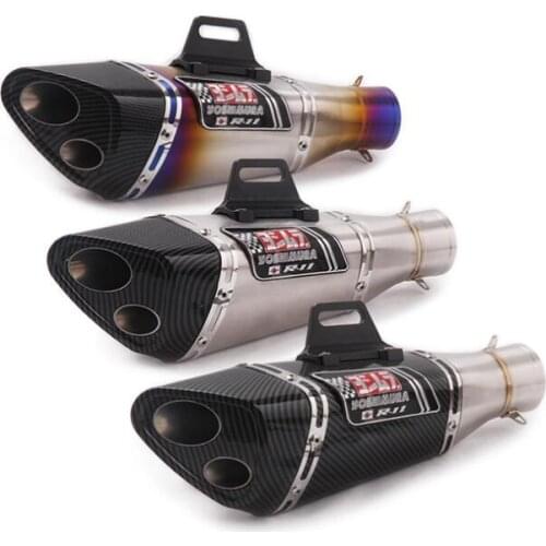 51mm/60mm Motorcycle pipe exhaust with DB killer Motorcycle Exhaust Pipe Muffler Carbon Fiber Sticker Exhaust Pipe R6 MT07