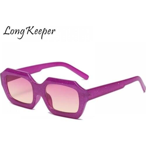 LongKeeper Retro Small Rectangle Sunglasses Women Brand Designer Polygon Square Sunglasses Fashion Ladies Sun Glasses Okulary
