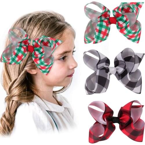 5 inch JoJo Siwa Hair Bows Large Bow Printed Bowknot Hair Clips for Girls Hair Accessories Ornament Cute Headwear 2 layer Bow