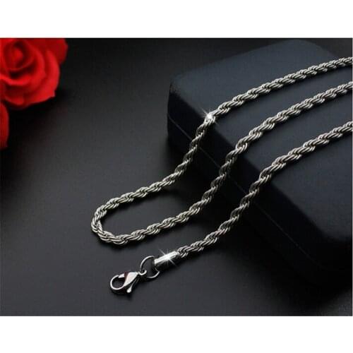 1pc stainless steel rope chain Necklace Chains stainless steel for DIY Jewelry Making Materials
