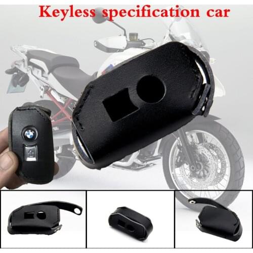 For BMW K1600 R1200GS R1200R R1200RT LC One-click Start Remote Control Package Keyless Start Key Case Holder Real Leather R1200