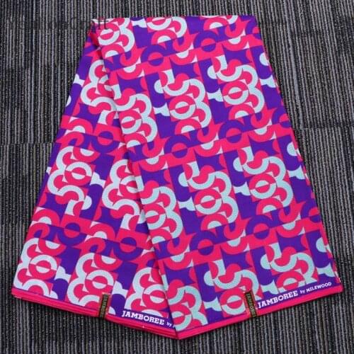 Chzimade 1Yard Purple Cloud Printed African Wax Fabric Ankara African Polyester Sewing Fabric Diy Home Decoration