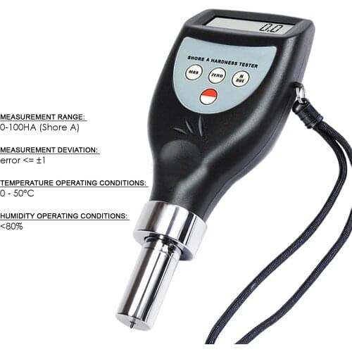 Digital Hardness Shore A Meter 0-100HA Range Durometer Tester Rubber Band Elastomers