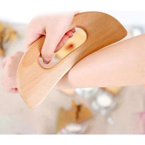 Y1UF Wooden Guasha Tools Anti Cellulite Massage Tool Wood Lymphatic Drainage Paddle Gua Sha Massage Soft Tissue