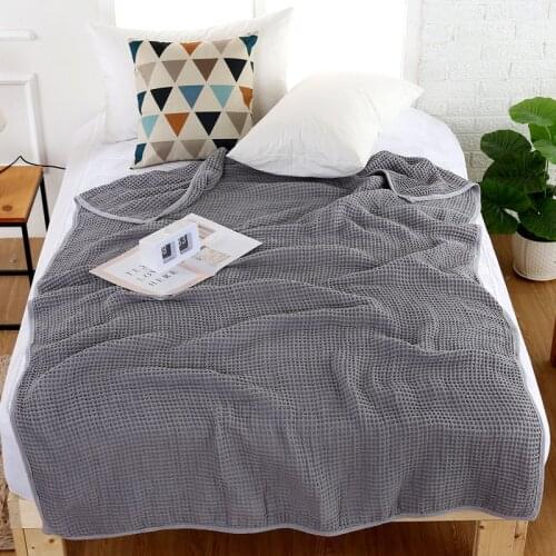 Baby Waffle Blanket Newborn Kids Adult Cotton Blanket Solid Bedding Set Towel Quilt for Bed Stroller Car Office Throw Blankets