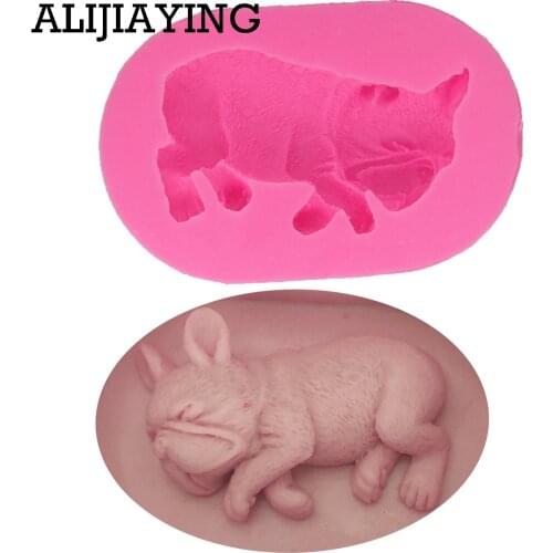 DY0013 Cute dog Mold silicone molds Fondant Chocolate Moulds Handmade Craft Mould Plaster Sugar Craft Molds DIY Cake