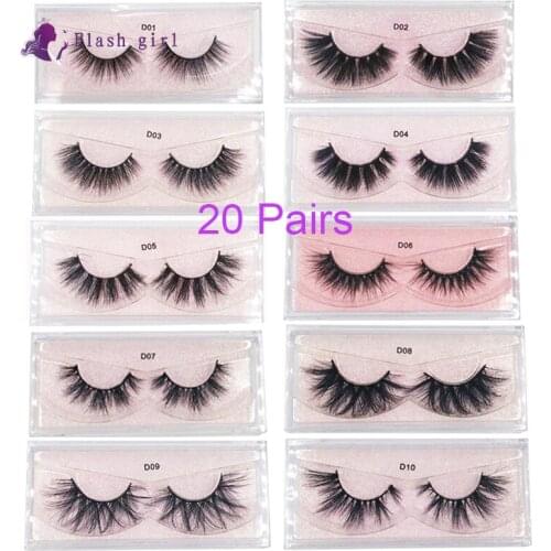 Flash Girl Individual 1 Pair D 10 Styles 5D 100% Handmade Long Thick Fake Eyelashes Handmade Lashes Makeup Extension