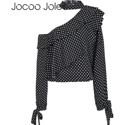 Женские рубашки с рюшами Jocoo Jolee China At AliExpress