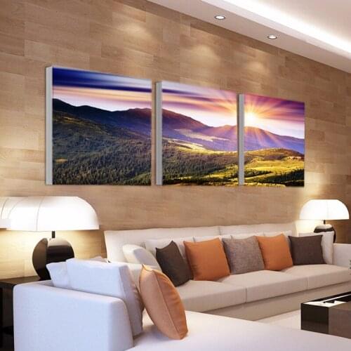 Sunset Canvas Print Home Decoration Art Picture Grassland Scenery Wall On Canvas T467