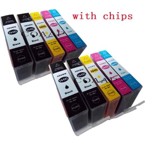 10 Compatible 564XL Ink Cartridge For HP 564 Photosmart B109a B109n B110a B209a B210a 5511 5514 5522 5510 5515 6510 Printer