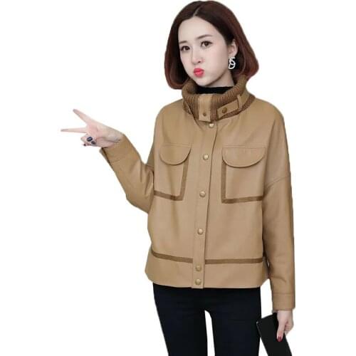 Женские кожаные куртки LBP-BAIPING China At AliExpress