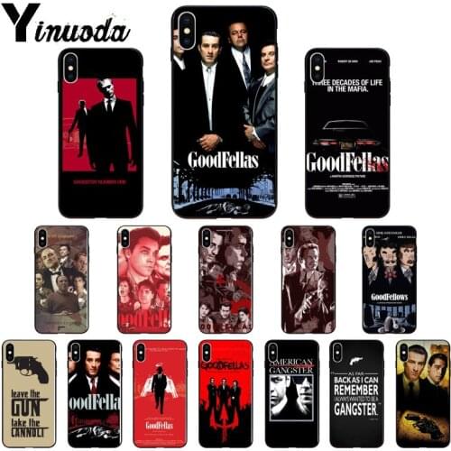 Yinuoda Goodfellas Gangster Pattern TPU Soft Phone Accessories Phone Case for iPhone 8 7 6 6S Plus X XS MAX 5 5S SE XR Cover