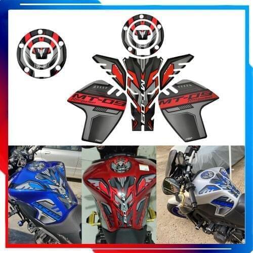 HOT 3D Epoxy Bike Motorcycle Stickers Gas Tank Pad Protector Side Custom Racing Decals For Yamaha Mt 09 Sp Mt09 Tracer 2018 2020