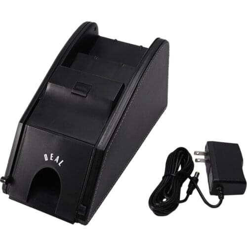 Board Game Poker 2 in 1 Automatic Card Shuffler + Poker Card Dealing Shoe Support 2 Deck Playing Cards,US Plug