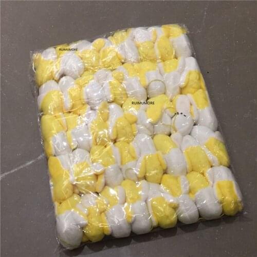 NEW Wholesale 50PCS 5CM Yellow Banana , Plush Toy - String Stuffed plush Keychain Toy , Wedding Gift