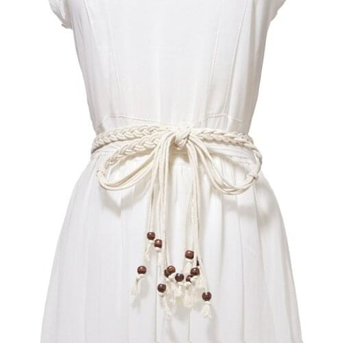 New Decorative Waist Belt Womens Waist Rope Fashion Strap Slim Belt Tassel Knotted Waist Chain Dress Accessories