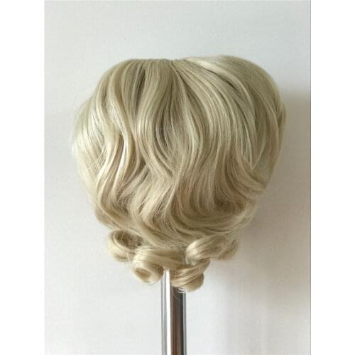 NPK Gold Curl Hair Wig For 50-58cm Reborn Dolls Hot Sell DIY Doll Accessories Fits 20-23 inch Silicone Reborn Baby Doll