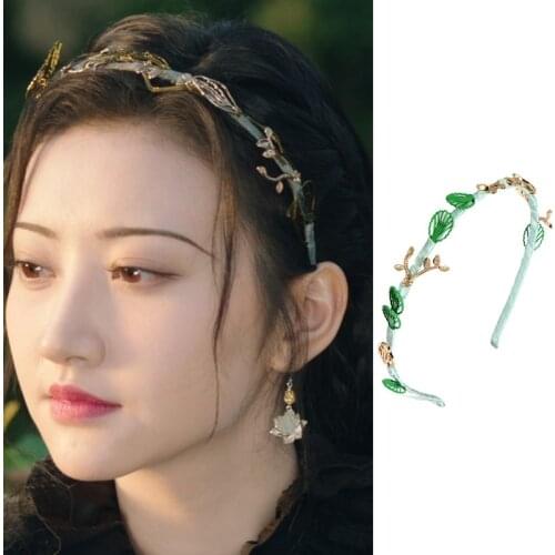 Jingtian stars same braided hair band headdress, Korean version, with elegant and high-quality hair hoop