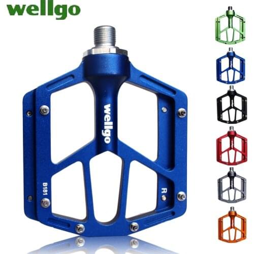 WELLGO B181 pedal road bicycle Mountain bike pedal Aluminum alloy Anti-skid pedal chromium molybdenum steel axis