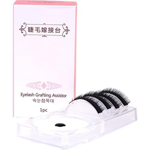 2 In 1 Acrylic Grafting Eyelash Stand Display Holders DIY False Eye Lashes Extension Adhesive Glue Stand Tray Auxiliary Tools