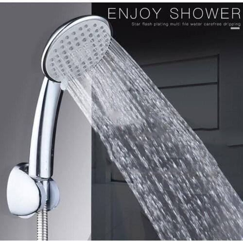 Five Adjustment Water Saving Round Shower Head ABS Plastic Hand Hold Bath Shower Bathroom Accessories