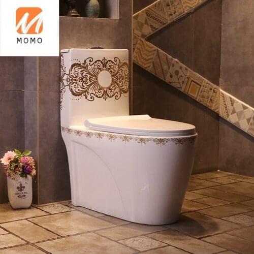 Spray siphon toilet, Fengwu Jiutian siphon American Art toilet, household ordinary ceramic toilet, European luxury