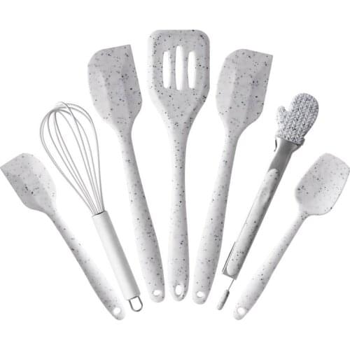 Silicone Kitchenware Cooking Utensils Set Heat Resistant Non-Stick Kitchen Baking Tool Kit Utensils 7Pcs/Set Kitchen Accessories