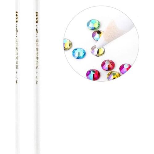 10pcs/Set Dotting Pen Pencil Rhinestone Picker Tools Wax Pencil Wood Rhinestone Studs Picker Pen Nail Art Decoration