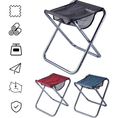 Outdoor Folding Chair Simple Folding Mini Stool Portable Camping Fishing Train Stool Aluminium Alloy Folding Stool