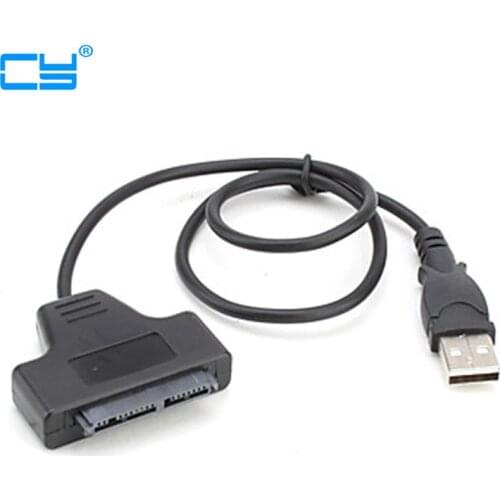 USB 2.0 to Micro SATA 7+9 16P 1.8" SSD Hard Disk Drive Adapter Cable 50cm