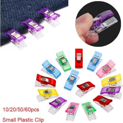 10/20/50/60pcs Sewing Clips Candy Color Clothes Pins Pegs Hanging Clothespin Photo Clips Plastic Clips DIY Sewing Clamps